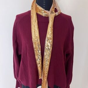 Gold Sequin Scarf